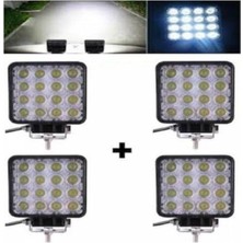 Özgürce 4'lü 12-24V 48W Off Road Sis Lambası, Su Geçirmez, 16 LED Kare Çalışma Farı