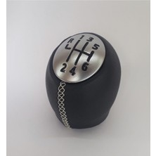 Özgürce Siyah Deri Renault Laguna 2 6 Ileri Vites Topuzu, Şık ve Kullanışlı