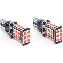 Özgürce Fmx W16W Dipsiz T15 Kırmızı LED Ampül Seti (2 Adet)