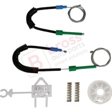 Özgürce Elektrikli Ön Sol Cam Kriko Tamir Seti, Fiat Albea Siena Palio Mk1 1996-2016