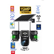 Linas 4g   Solar panelli   3 Kameralı   Güvenlik Kamerası