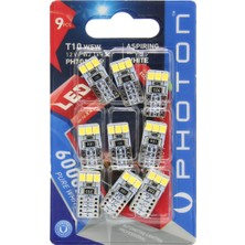 Özgürce T10 W5W 12V Aspiring Serisi 9'lu Beyaz LED Oto Işığı Seti