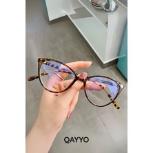 Bappir Dora Cat Leopar Çerceve Popüler Mavi Işık Korumalı Blue Block Şeffaf Ekran Gözlüğü