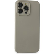Eco Port iPhone 15 Pro Max Kılıf Nano Içi Kadife Silikon - Beyaz Titanyum