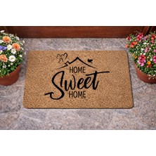 Uygur Home Sweet Home 2 Desenli Coco Görünümlü Kapı Önü ve Iç Mekan Paspası