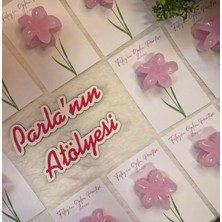 Parla'nın Atölyesi 10 Adet Söz Nişan Kına Düğün Doğum Günü Bride Hediyelik Pembe Lotus Toka