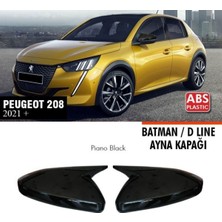Özgürce Piano Black Batman Yarasa Ayna Kapağı Peugeot 208 2021+