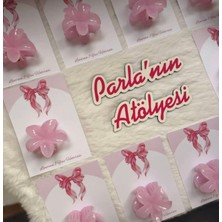 Parla'nın Atölyesi 10 Adet Söz Nişan Kına Düğün Doğum Günü Bride Hediyelik Pembe Lotus Toka