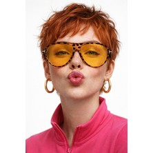 Bappir Havana Leopar Çerçeve Pilot Form Unisex Unisex Güneş Gözlüğü – UV400 – Günlük & Şehir Stili