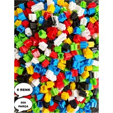 Oyuncakzade Tiktak Bloklar 500 Parça 6 Renk Eğitici Çıt Çıt Oyuncak Eğitici Tik Tak Yapı Oyuncakları LEGO