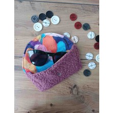 TUYLUTUKKAN Teddy Kumaş Çok Şık El Yapımı Gözlük Kılıfı