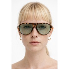 Bappir Havana Leopar Çerçeve Pilot Form Unisex Unisex Güneş Gözlüğü – UV400 – Günlük & Şehir Stili