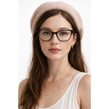 Bappir Nerına Siyah Çerçeve Blue Block Şeffaf Ekran Gözlüğü – Ince Cat Eye Kadın – UV400