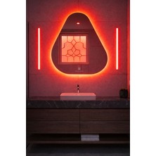 Digital Hayat Amorf Asimetrik Duvar Aynası 72X72 cm Modern Dekoratif Salon Antre Banyo Aynası Kararma Yapmaz