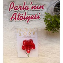 Parla'nın Atölyesi 5 Adet Yeni Yıl Kartı ve Lotus Toka Noel Hediyesi Yılbaşı Hediyesi Noel Yılbaşı Yeniyıl