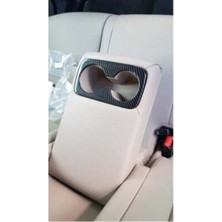 Özgürce 2015-2018 Tucson Için Şık Karbon Kaplama Bardaklık Koruyucu