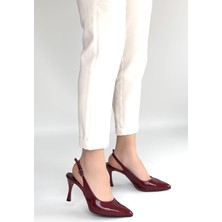 Erbilden Uster Bordo Rugan Topuklu Ayakkabı