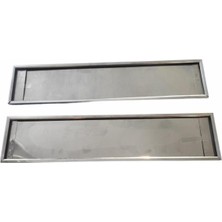 Özgürce Paslanmaz Metal Plaka Altlığı 2'li Krom Nikelajlı 53X12 cm