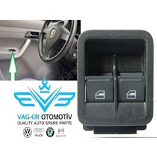 Özgürce Ön Sol Cam Düğmesi, 2004-2010, Caddy, 1K3959857A, Yüksek Kalite