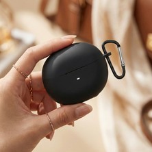 Caseonn Qcy Melobuds N70 Kılıf Askı Aparatlı Mat Silikon Siyah