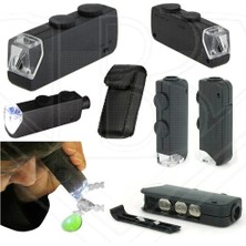 -Mini 60X 100X Zoom Lens Odak Takı LED Cep Mikroskop Büyüteç ( Lisinya )