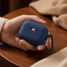 Caseonn Jbl Tune Buds 2 Kılıf Askı Aparatlı Mat Silikon Lacivert