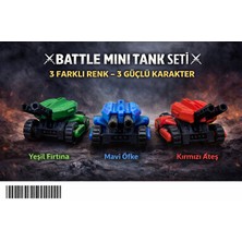 Mini Tank Oyuncak 3’lü Set – Renkli Askeri Araç Figürleri – Çocuk Oyuncak Tank Seti