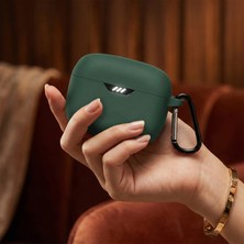 Caseonn Jbl Tune Buds 2 Kılıf Askı Aparatlı Mat Silikon Koyu Yeşil