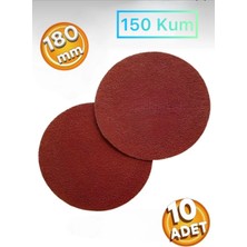 Gfb GFB6980 Cırtlı 180 mm Avuç Taşlama Zımparası Zımpara Pedi 150 Kum (10 Adet)