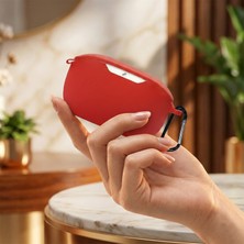 Caseonn Jbl Wave Buds 2 Kılıf Askı Aparatlı Mat Silikon Kırmızı