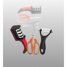 3 Parçalı Çok Fonksiyonlu Mutfak Makas Seti – Paslanmaz Çelik, Ergonomik Tasarım - Lisinya