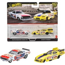 1:64 Hot Wheels Premium Car Culture 2'li Paket 72 Plymouth Cuda Fc - Rob'n Pınks JBL01