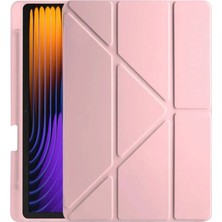 Luxury  Xiaomi Pad 7 Pro Kılıf Kalemlikli Mars Tablet Kılıfı - Rose Gold 784654