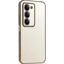 Luxury  Xiaomi Redmi 15 4g Razer Lensli Silikon - Çöl Titanyum 784654