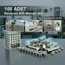 Esranın Dünyası 100 Lü 8X3MM Yuvarlak Neodyum Mıknatıs RSKRG34-ESRDNS