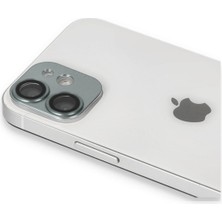 Luxury  iPhone 11 Pers Alüminyum Kamera Lens - Yeşil 784654