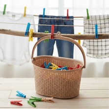 Nuveden Ieg™ Hasır Görünümlü Mandal Sepeti