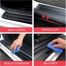 Dodge Journey Için Özel Yeni Uyumlu Aksesuar Oto Kapı Eşiği Özel Yeni Sticker Karbon 4 Adet