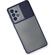 Luxury  Samsung Galaxy A53 5g Kılıf Palm Buzlu Kamera Sürgülü Silikon - Lacivert 784654