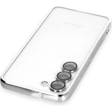 Luxury  Samsung Galaxy S24 Kılıf Razer Lensli Silikon - Gümüş 784654