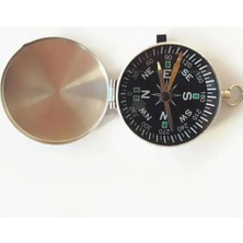 Mini Taşınabilir  Kapaklı Cep Saati Model Alüminyum Iğne Kılıtlı  Pusula G451 - Lisinya