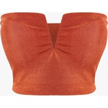 World Fashion Trends Premıum Buzzy Straplez Esnek Crop