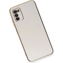 Luxury  Samsung Galaxy A03S Kılıf Volet Silikon - Beyaz 784654