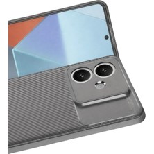 Luxury  Oppo A3 Kılıf Auto Focus Karbon Kapak - Gri 784654