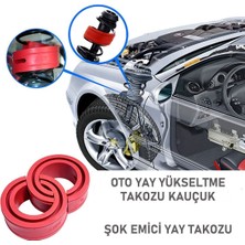 Özgürce Kırmızı Oto Süspansiyon Şok Emici Yay Takozu 35-40MM Uyumlu