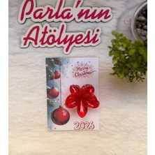 Parla'nın Atölyesi 5 Adet Yeni Yıl Kartı ve Lotus Toka Noel Hediyesi Yılbaşı Hediyesi