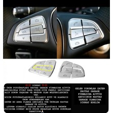 Özgürce Krom Direksiyon Tuş Kaplama Seti W205 W213 W117 W176 Uyumlu