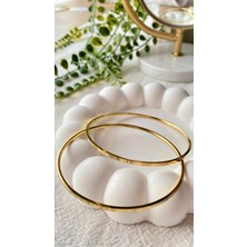 Stainless Steel Çelik Ajda Gold Bilezik
