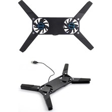 2 Fanlı Notebook Soğutucu Portatif Katlanabilir Laptop Soğutucu Fan Usbli Stand Bilgisayar Fanı - Lisinya