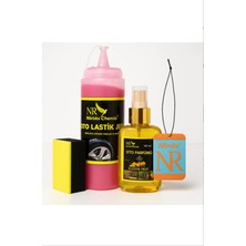 Oto Bakım Seti – Lastik Parlatıcı, Araç Parfümü, Asma Koku ve Sünger (4’lü Set) / Nöroks